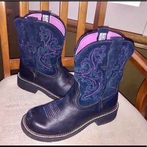 Woman’s ARIAT fatbaby Black Western Boots Sz 10B